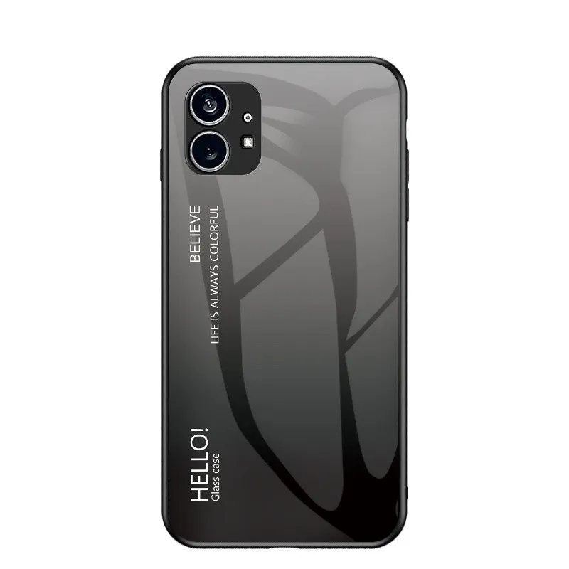 Shockproof Silicone Bumper Case with Tempered Glass Back Cover