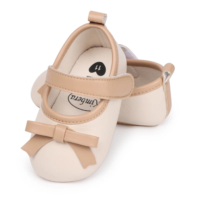Infant Baby Girls Moccasins Cute Bowknot Soft Sole Flat Anti-Slip First Walker