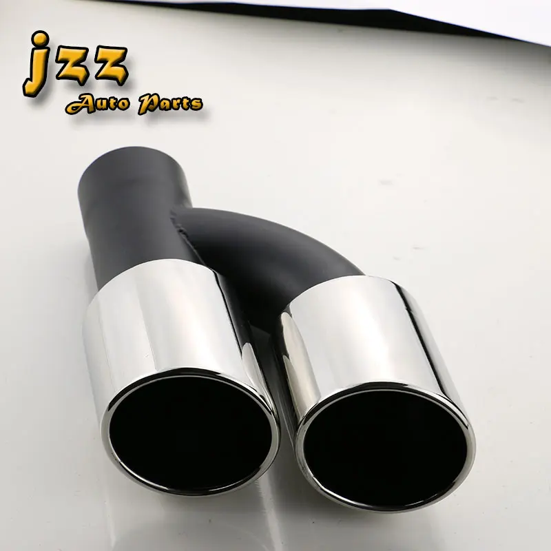 JZZ 1pcs Dual car exhaust tail pipe Stainless Steel Muffler exhaust tip for a4 b8