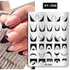 French Nail Art Stamping Plate Geometry Wave Line Drawing Templates Nail Art Stamping Plate smile Nail Charm Mold Stencil Tools 5