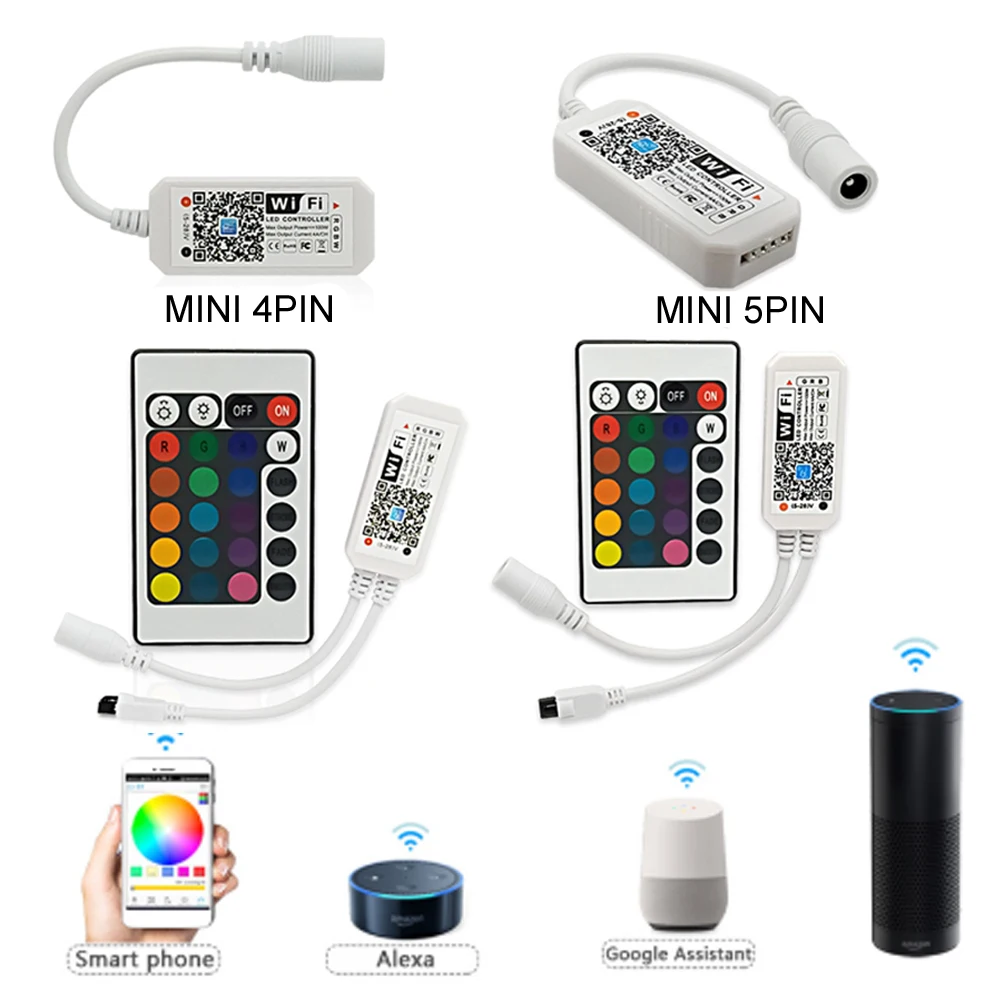 Светодиодный контроллер 16 миллионов цветов Wi-Fi RGB/RGBW управление смартфоном режим