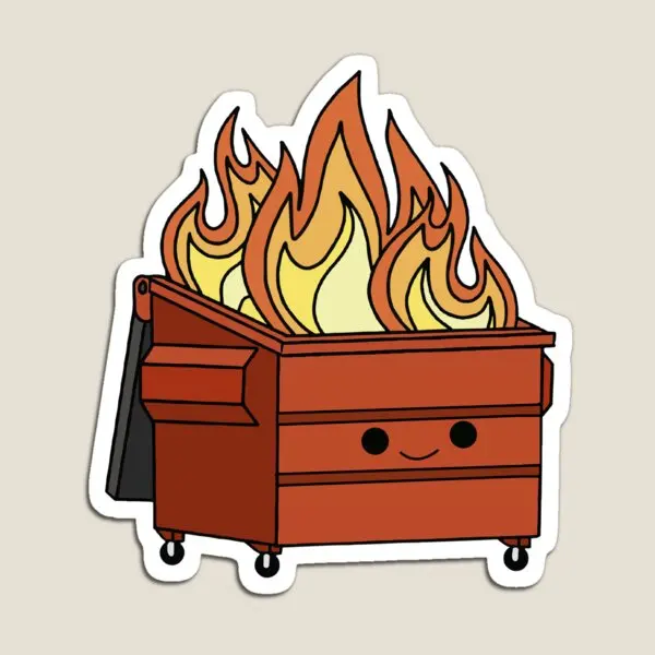 dumpster fire Magnet