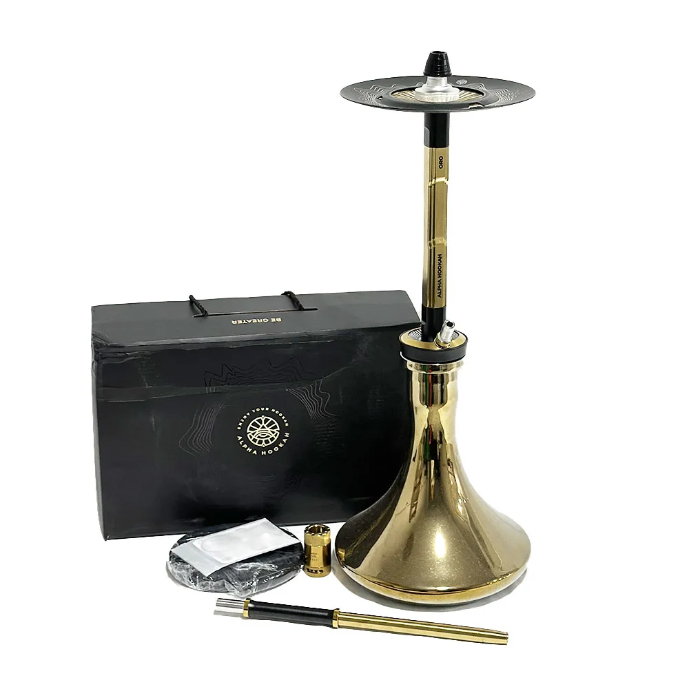 Gold Alpha Hookah ORO Prime Shisha Narguile Chicha Cachimbas 