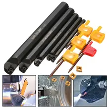 

5pcs 95° Lathe Boring Bar 7/10/12/16/20mm SCLCR09 Turning Tool Boring Bar Holder Insert Wrenches For CCMT Turning Machine