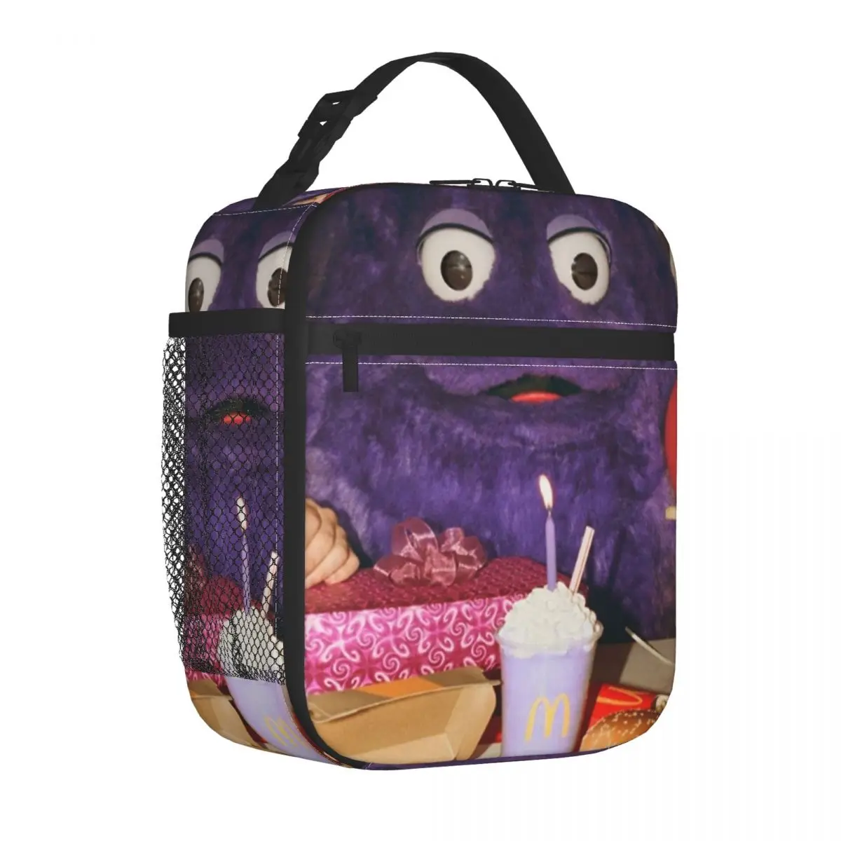 Creepiest Grimace Birthday Insulated Lunch Bags High Capacity Reusable Cooler Bag Tote Lunch Box College Outdoor Food Bag