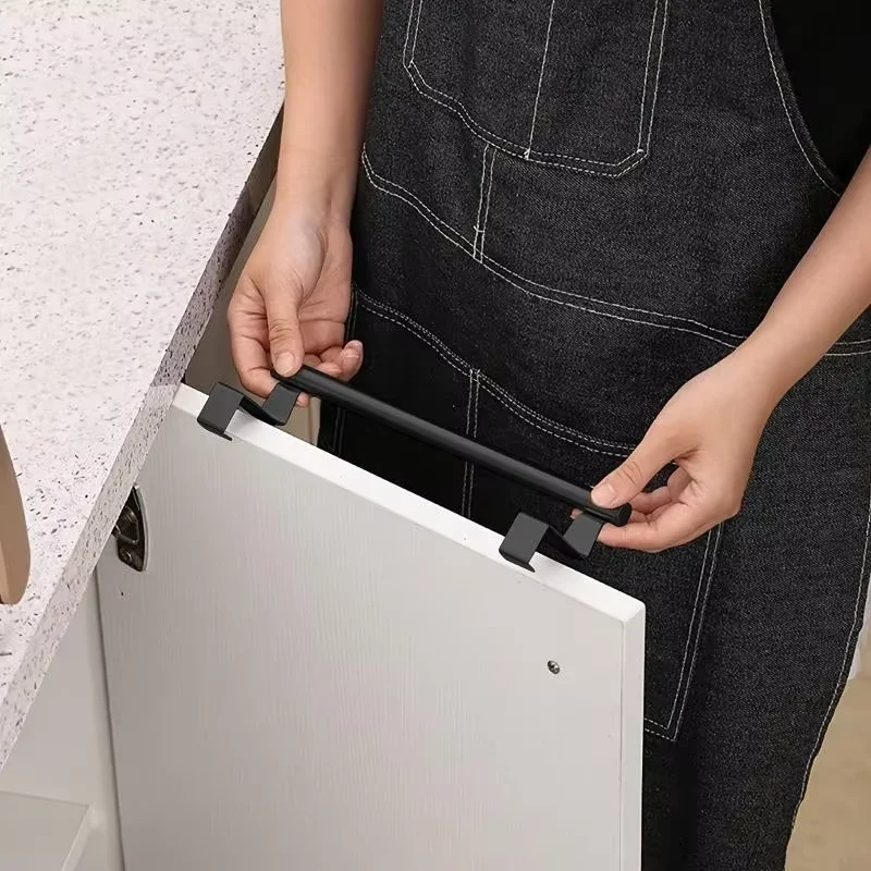 24/36cm Towel Rack Over Door Towel Bar Hanging Holder Stainless Steel Bathroom Kitchen Cabinet Rag Rack Shelf Hanger 1pc