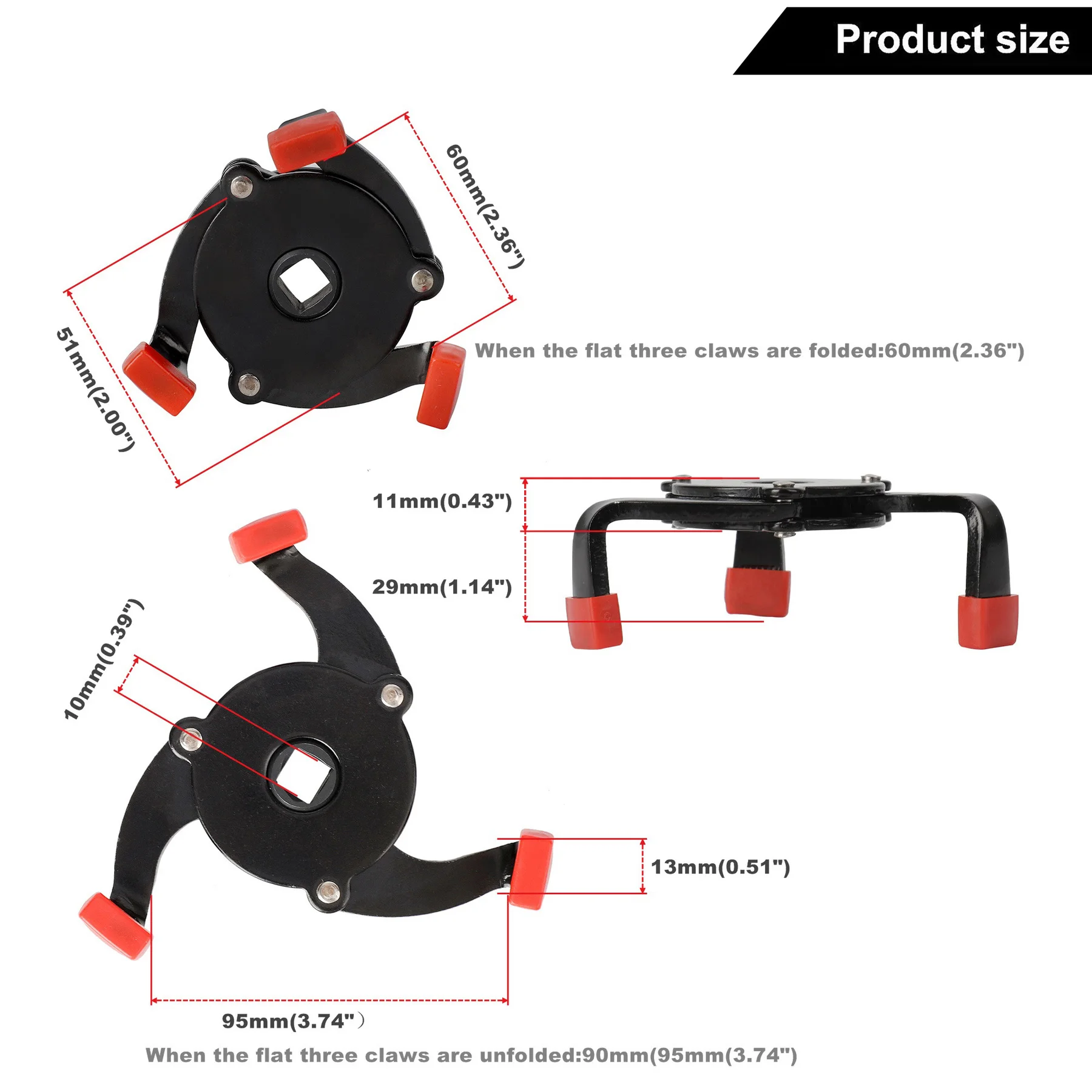 Car Accessories Oil Filter Wrench Car Oil Filter Car Filter Universal 3 Jaw Oil Filter Remover Tool Interface Special Tools Wrench