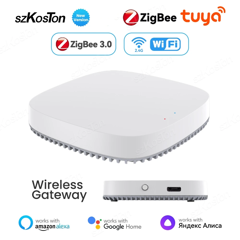 

Tuya Wireless ZigBee Gateway Hub Smart Home Bridge APP Remote Control Smart Life Home Automation Device Works with Alexa Google