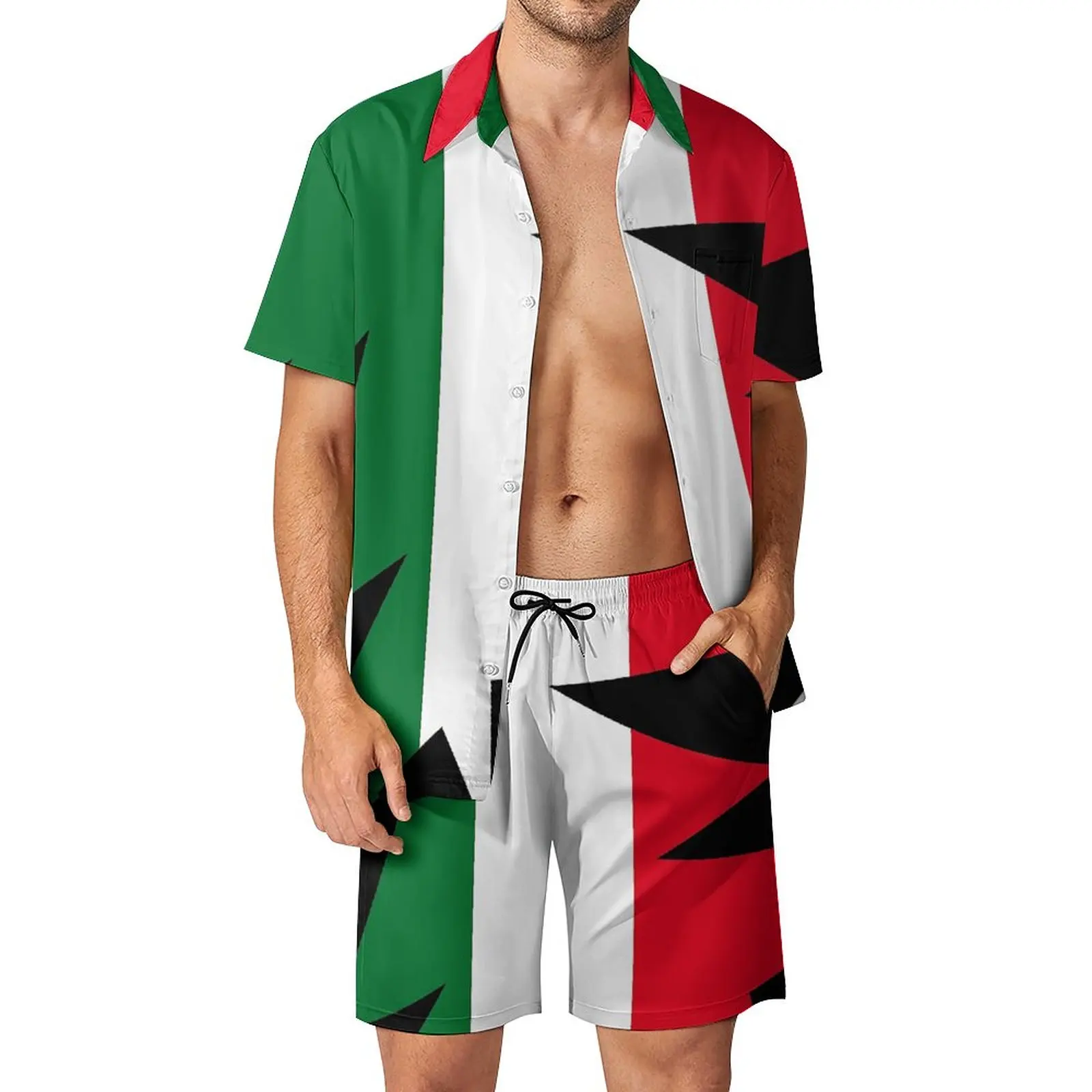 

Men's Beach Suit Abarth Italy 2 Pieces Suit top Quality Running Novelty