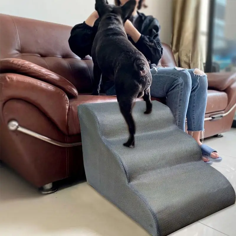 탈착식 분리형 스폰지 소파 침대, 고양이 사다리, 갈색, 애완 동물 계단, 집, 3 개