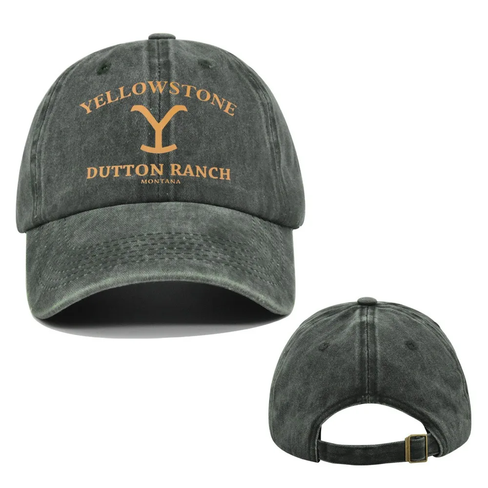Yellowstone Dutton Ranch Baseball Cap Vintage Washed Sports Hat Distressed UV Protection Hat Unisex Snapback Hat Visors