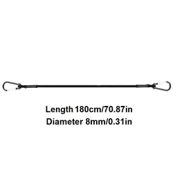 Adjustable Elastic Bungee Cords with Hooks for Secure Luggage and Roof Rack Tie - Downs (180CM)
