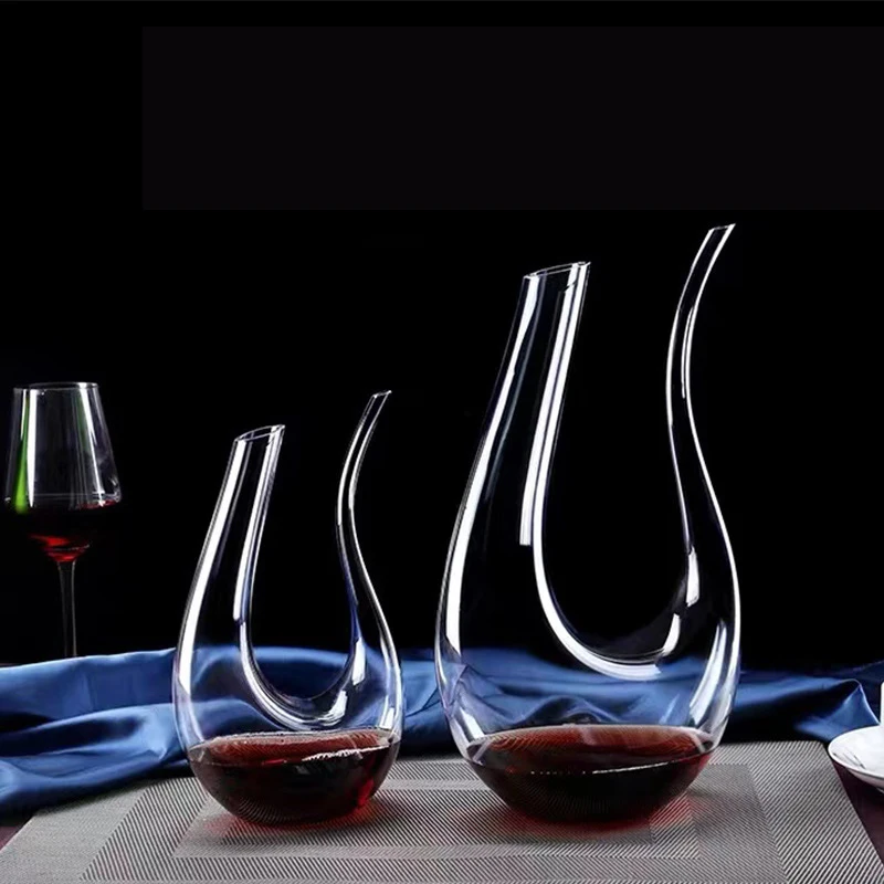 

1500ML Big Decanter Handmade Crystal Red Wine Brandy Champagne Glasses Decanter Bottle Jug Pourer Aerator For Family Bar Barware