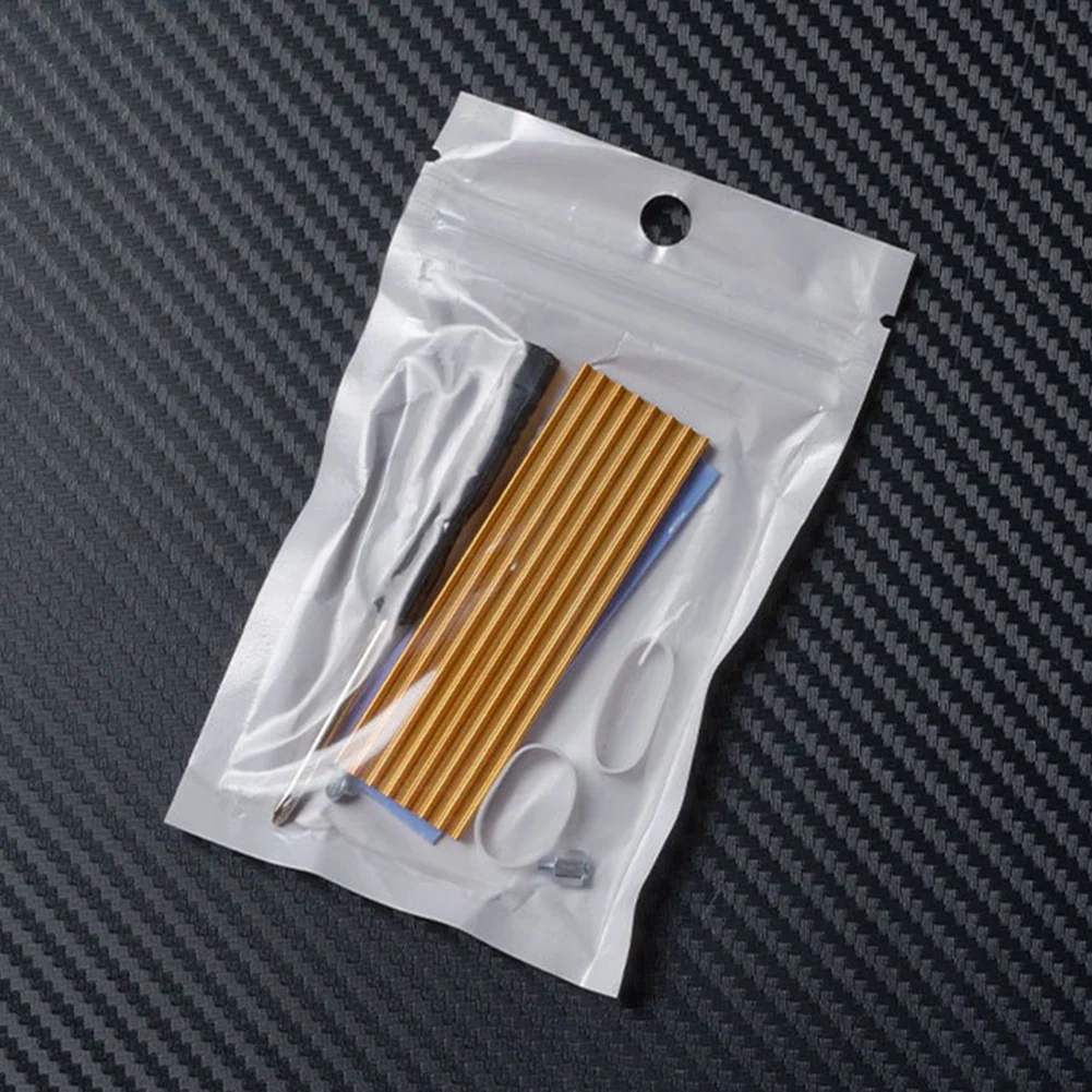 1-10Pcs Metal Heatsink Spreader Cooler Hard Drive Thermal Pad M.2 SSD Heatsink with Heat Dissipation Pad for PS5 NVMe M.2 2280