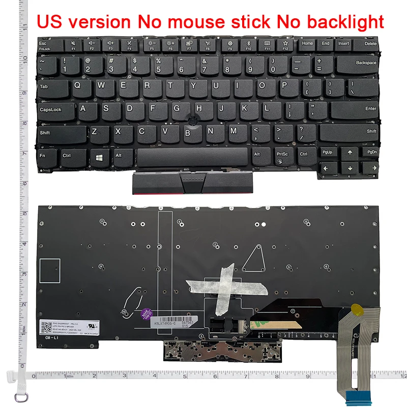 Tastiera usa/SP/AR/RU per Laptop Lenovo Thinkpad T490S T495S T14S Gen1 SN20W19523