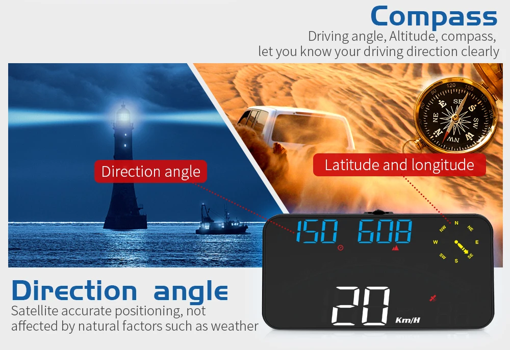 G10 HUD Head Up Display GPS System for All Car Auto Accessory Smart Digital Spee