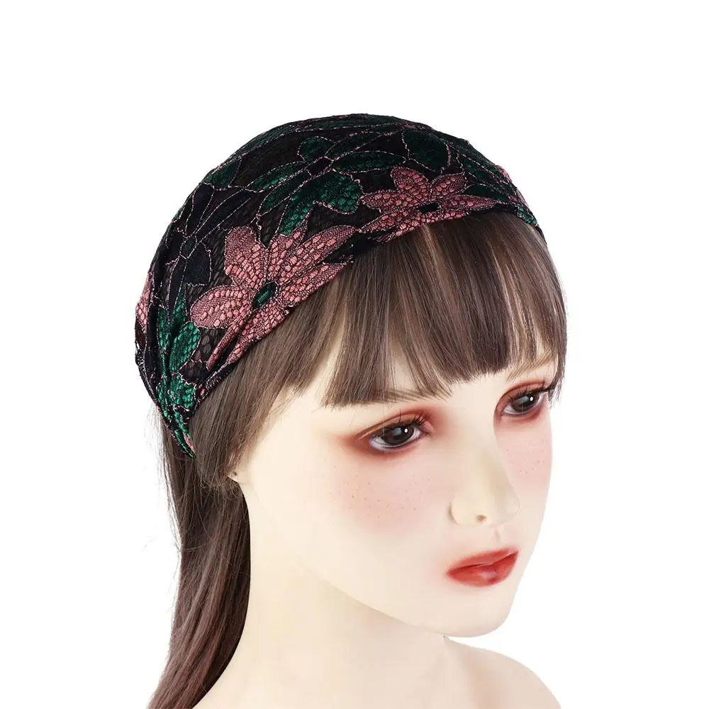 

Flower Makeup Wide Side Bandaba Turban Wash Face For Girls Hair Accessories Korean Style Headband Women Hairband Lace Hair Hoop