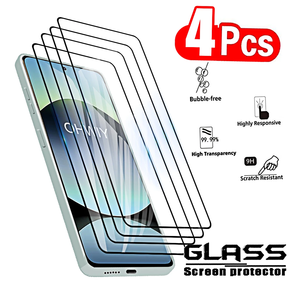 Premium Tempered Glass Screen Protector Set - 4 Pack