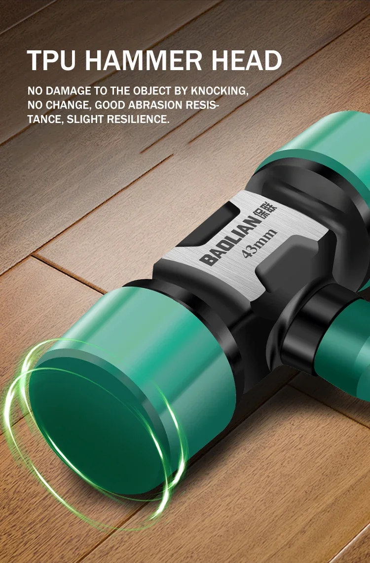 Description Picture 3 of itemRubber Hammer Transformable Multifunctional High Resilience Rubber Hammer Anti-vibration and Non-slip Professional Work Tools