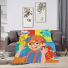 Cartoon TV B-Blippi Blanket Skin friendly comfort warm soft plush blanket suitable sofa living room office bedroom 3