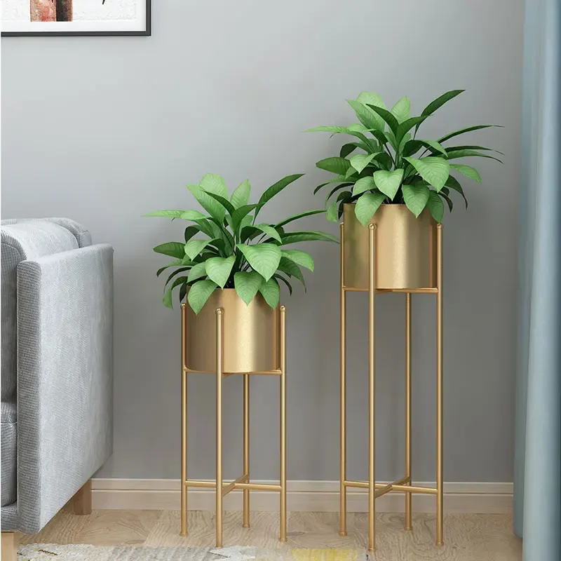 Nordic Living Room Flower Rack Indoor Balcony Storage Modern Simple Iron Art Green Plant Flowerpot Stand storage rack plant stand wooden flower shelf