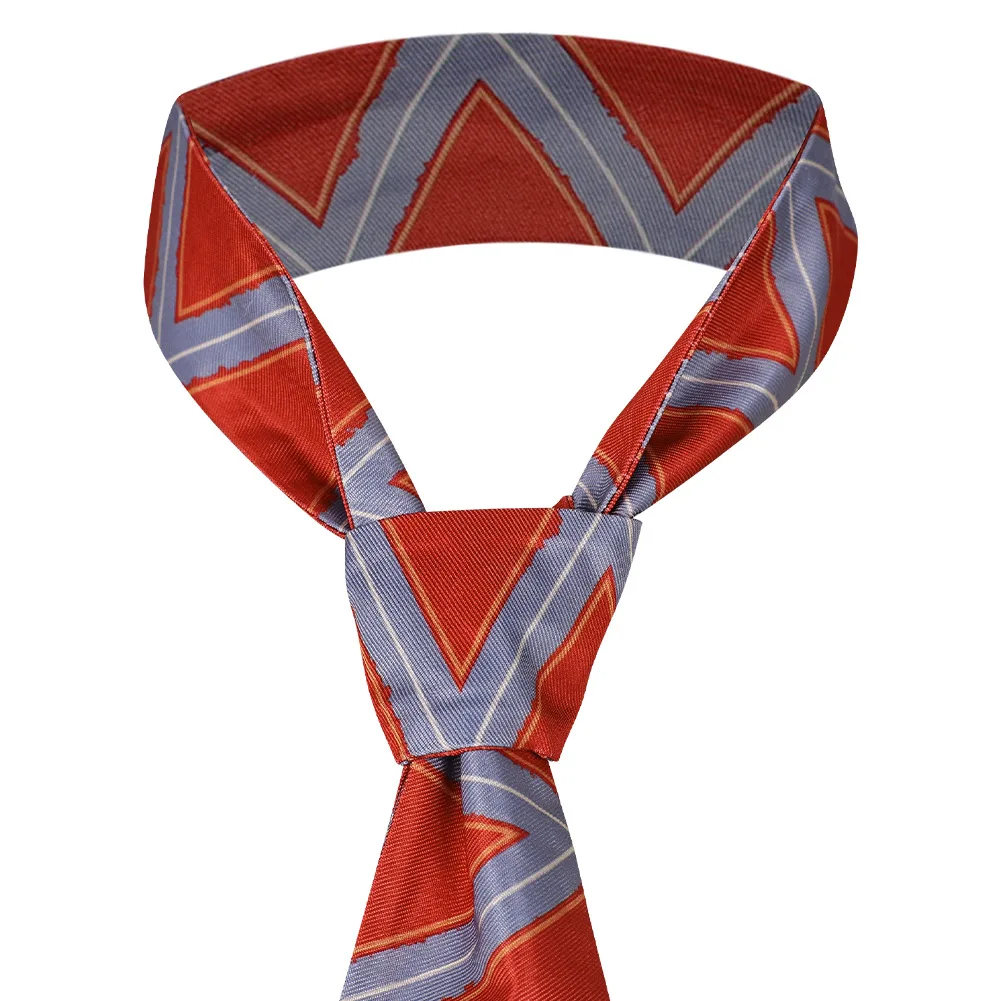 Anger Roleplay Fantasy Tie Inside Cos Out Adult Men Red Printed Tie Halloween Carnival Party Costume Accessories game cosplay props,anime necktie accessories