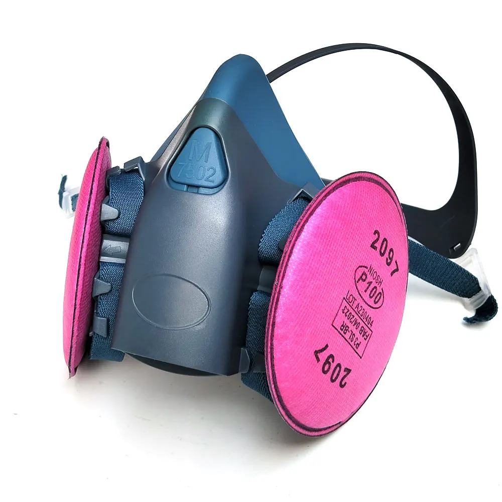 7502+2097 Half Facepiece Respirator Mask Reusable P10 Respiratory Protection Nuisance Level Organic Vapor for 3m 7502 Mask half face respirator mask