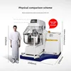 Turnover Mixer 3/4/5 Packets Of Flour 125kg Kneading Machine Food Factory Pasta Machine Automatic Lifting And Turning Cylinder 3