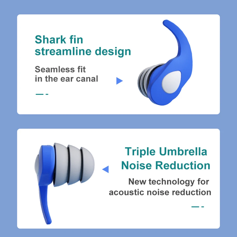Silicone Anti Noise Ear Plugs for Swimming Sleep Work
