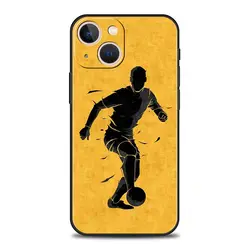 Luxury Black Protection Cover - Football Passion Soccer Ball Design Phone Case - iPhone 13 Mini (A1)