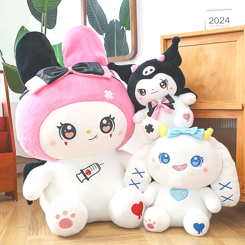 

Devil Pikachu Kuromi Melody Cinnamoroll Strawberry Bear Plush Dolls Big Size Cute Kawaii Plushies Stuffed Toys Pillow Girls Gift