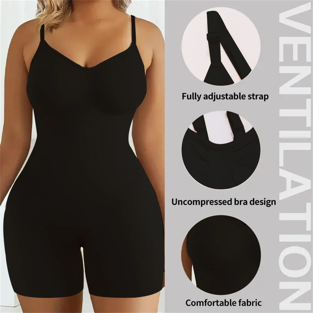 Body Shaper Bodysuit Women Tummy Control Shapewear Seamless High Waist Flat Belly Belt Stretch