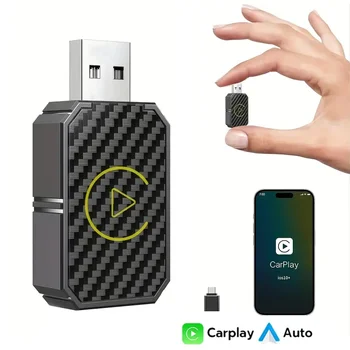 Adattatore Smart Dongle Wireless CarPlay per Android Auto per Apple IOS, sistema intelligente per auto schermo, Plug & Play, senza latenza
