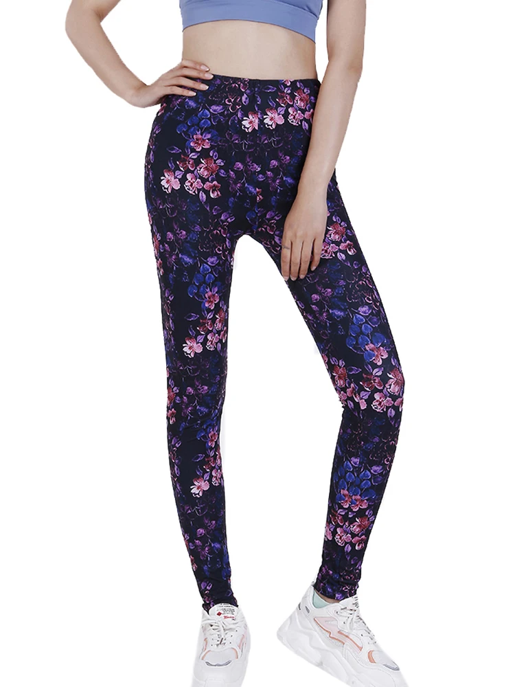 YSDNCHI Summer Flower Printing Leggings Gym Push Up Tights Sports Pencil Pants Women Trousers Fitness Leggins 2022 New