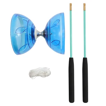 Transparent Soft Rubber Diabolos Chinese Children's Beginner's Living Axis Double-ended Yoyo Diabolo Juggling Fitness Toy 1