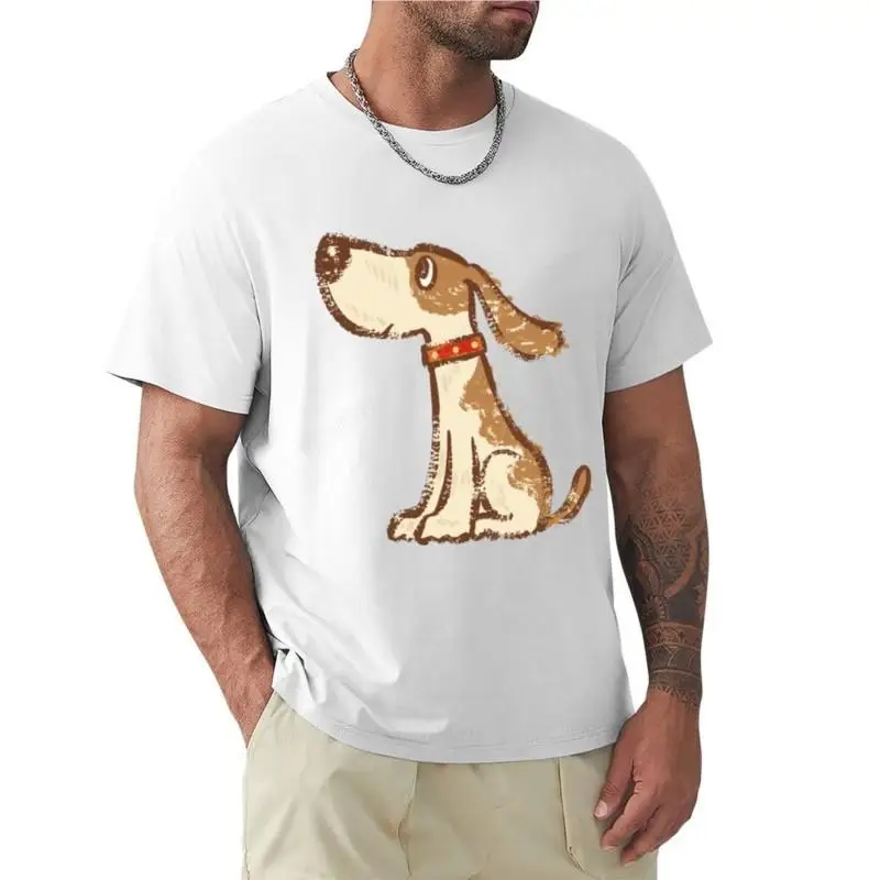 

cotton men tshirt Hound sitting T-Shirt Short t-shirt custom t shirts design your own t shirts for men tee-shirt for boys