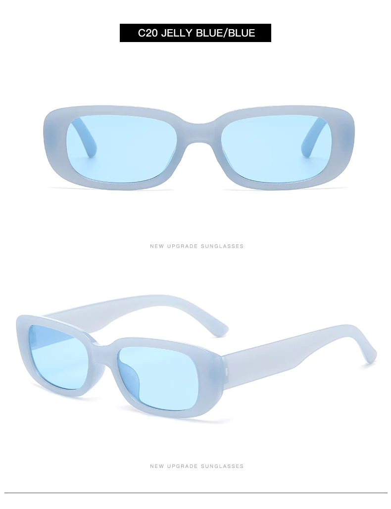 2 stücke/3 stücke Kleine Rechteck Rahmen Sonnenbrille Für Frauen Männer Candy Farbe Y2K Mode Sonnenbrille Vintage Outdoor brillen UV400 – Detail 27