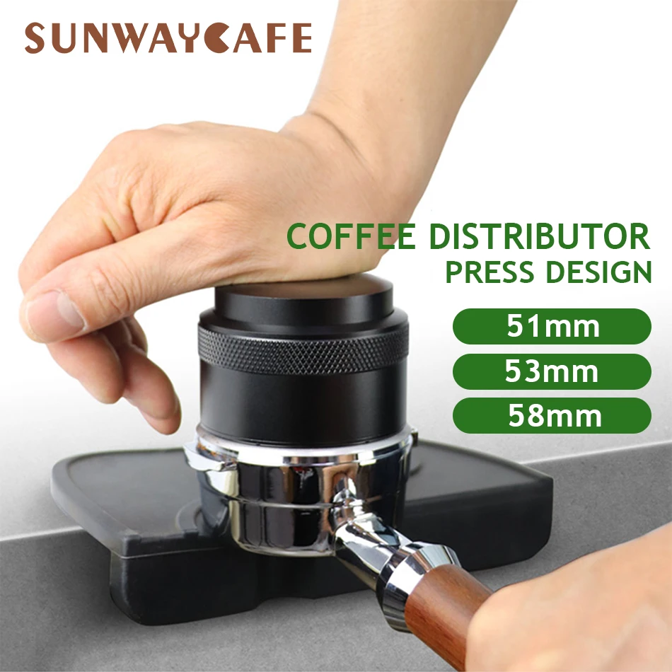 

51/53/58mm Stainless Steel Macaron Coffee Tamper Powder Hammer Espresso Tamper Flat Base Barista Grinder Distributor Accessorie