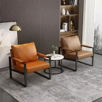 Nordic lazy sofa light luxury sales single wrought iron leisure chair balcony negotiation bedroom living room minimalist sofa