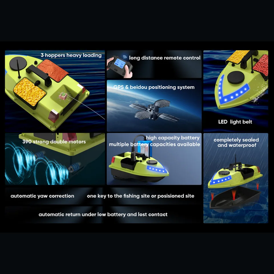 RC 500m Pêche leurre appât bateau télécommande sans fil poisson Finder