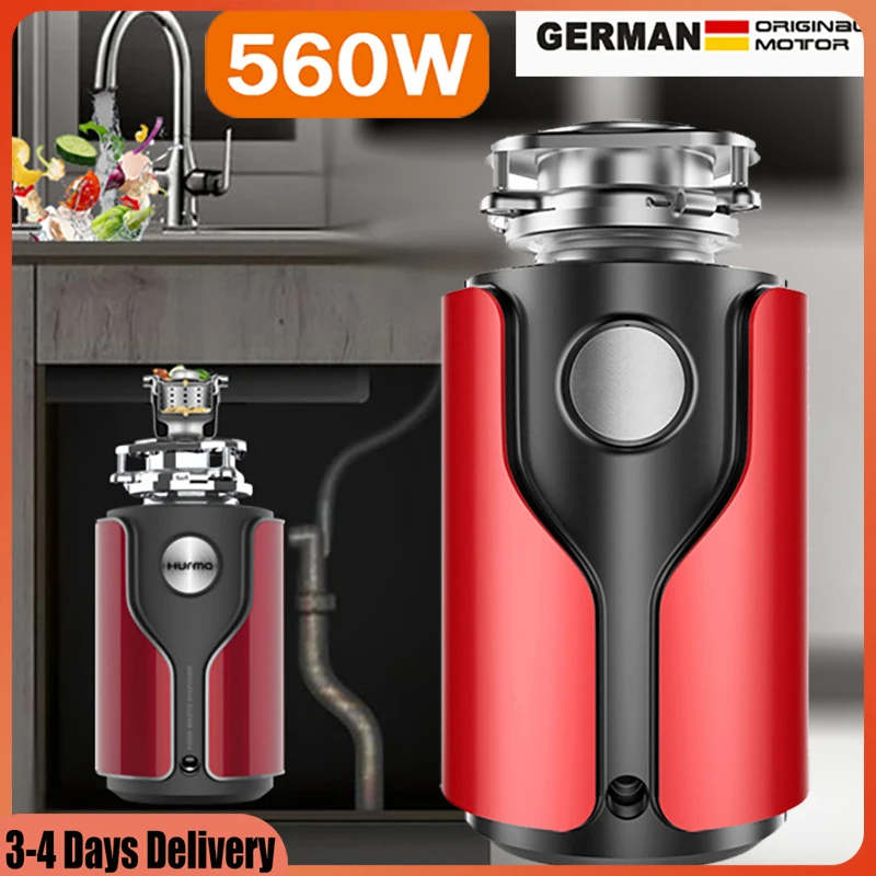 

560W Sink Food Waste Disposers 7Layer Grinding Motor Replaceable Sink Outer 114mm 140mm 160mm 180mm Stainless Steel Food Grinder