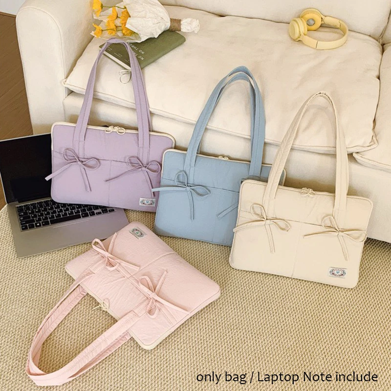 Chic Women's Laptop Sleeve Bag with Bowknot Design