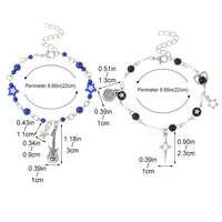 New Trendy Y2K Couple Bracelets For Women Girl Hollow Pentagram Guitar Pendant Beaded Bracelet Friends Jewelry Gift - Image 6