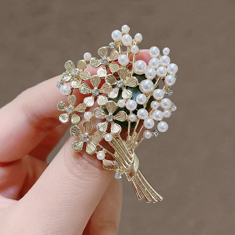 100pcs Diamante Diamond Pins Wedding Buttonholes Bouquet Florist Work corsage  Flower Pin of Multilayer Brooch Bouquet Stick - AliExpress