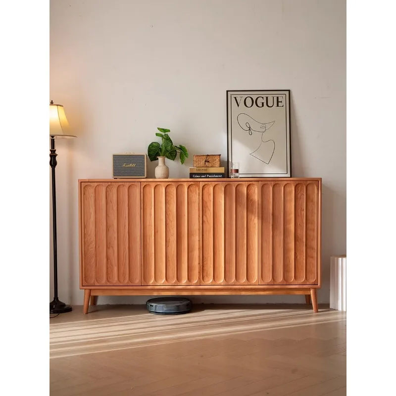 

Shoe cabinet, cherry wood shoe cabinet, customized light luxury home, adjustable large-capacity entrance