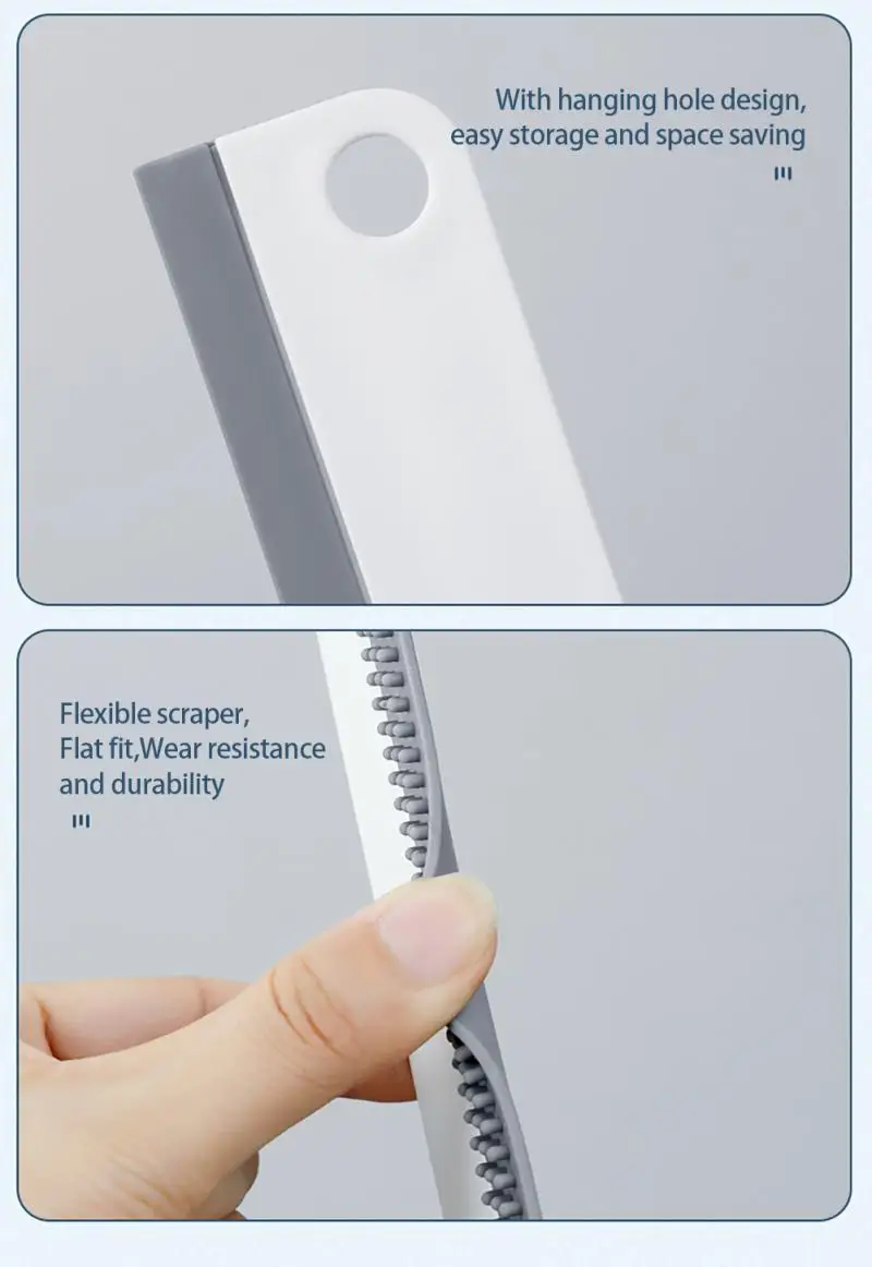 Multifunctional Water Wiper Squeegee Blade Silicone Mini Glass Cleaner Home Car Wash Window Glass Clean Shower Accessories