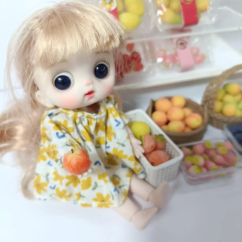 NEW 1/6 Clay making Miniature Fruit for ob11 blyth Barbies Dollhuose Accessories Kitchen Play Toys dolls accessory