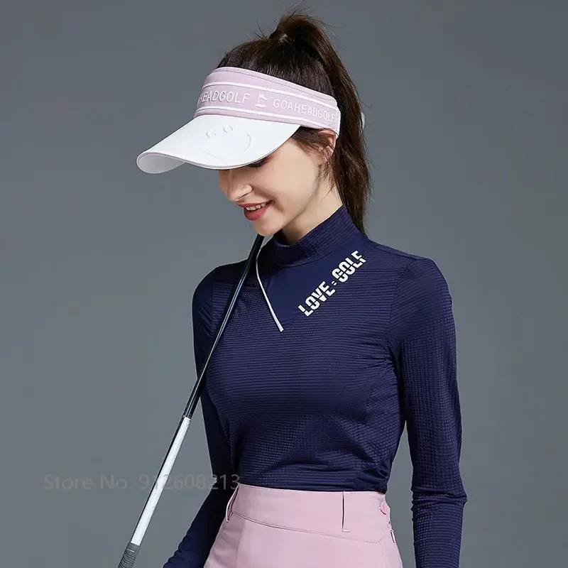 Love Golf Women Korean Empty Top Hats Golf Sunscreen Caps Female Sports Sun Visor Hats Ladies Outdoor Breathable Peaked Cap