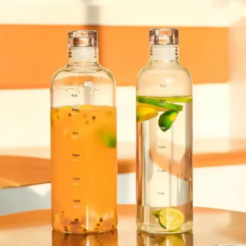 Sport Water Bottle - Reusable 500ML & 750ML Plastic Water Bottle With Lid & Non-Slip Sleeve