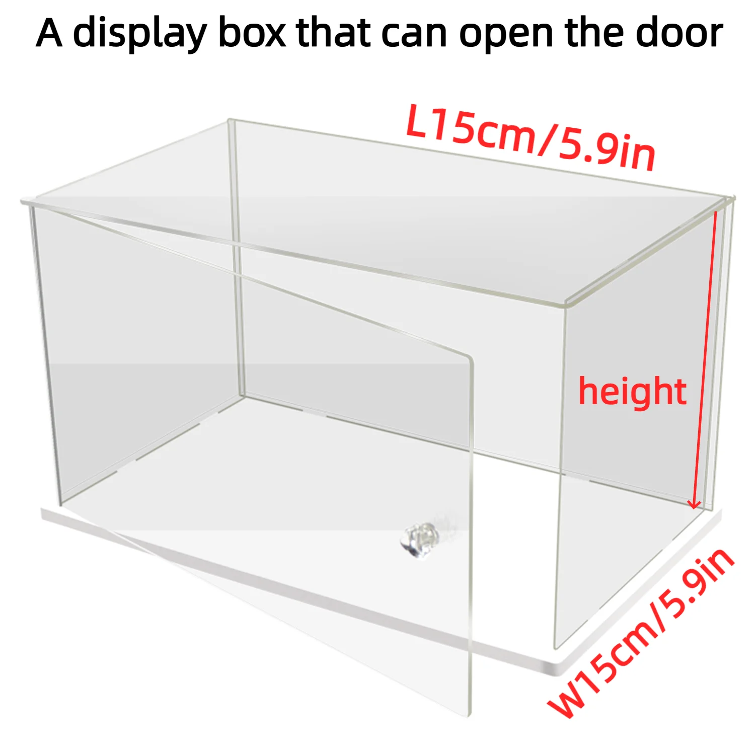 Elegant Display Box with Crystal Handle - Versatile Storage and Presentation Solution